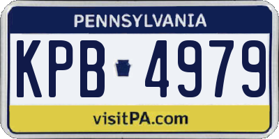 PA license plate KPB4979