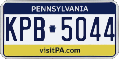 PA license plate KPB5044