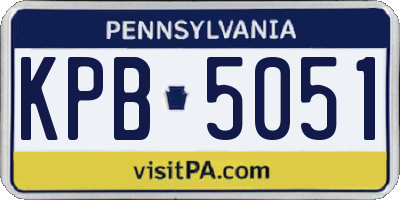 PA license plate KPB5051