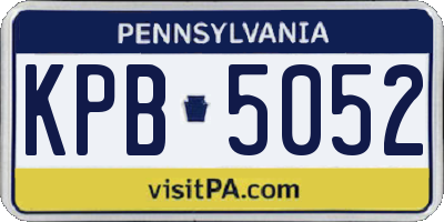 PA license plate KPB5052