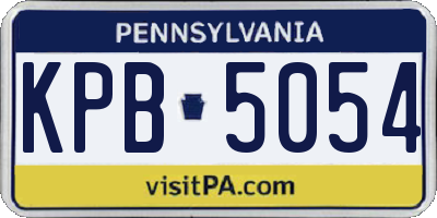PA license plate KPB5054