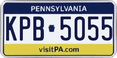 PA license plate KPB5055