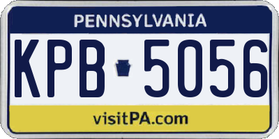 PA license plate KPB5056