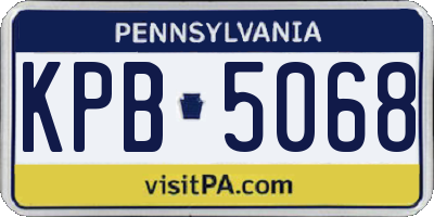 PA license plate KPB5068