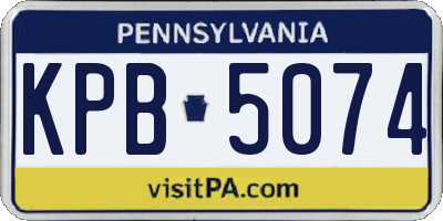 PA license plate KPB5074