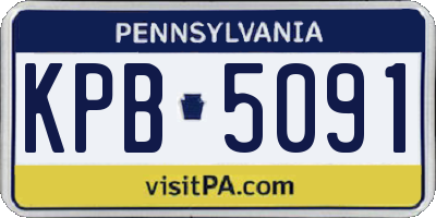 PA license plate KPB5091