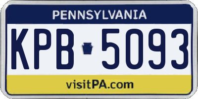 PA license plate KPB5093