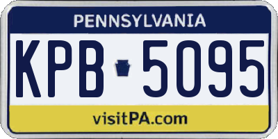 PA license plate KPB5095