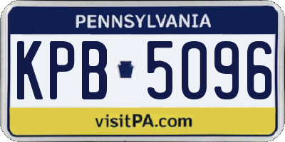 PA license plate KPB5096