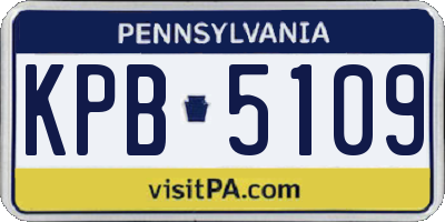 PA license plate KPB5109