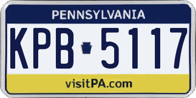 PA license plate KPB5117