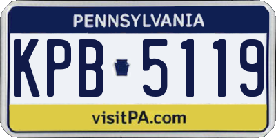PA license plate KPB5119