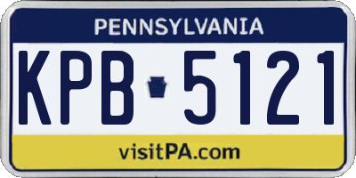 PA license plate KPB5121