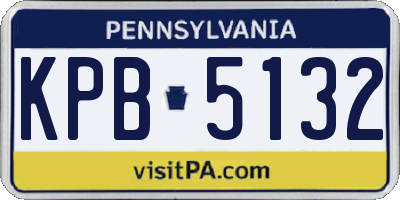 PA license plate KPB5132