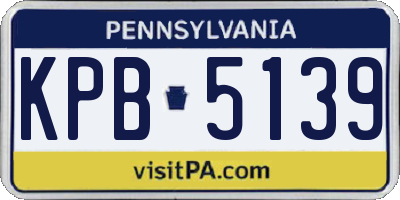 PA license plate KPB5139