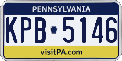 PA license plate KPB5146