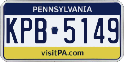 PA license plate KPB5149
