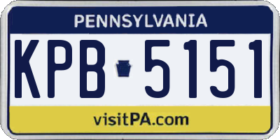 PA license plate KPB5151