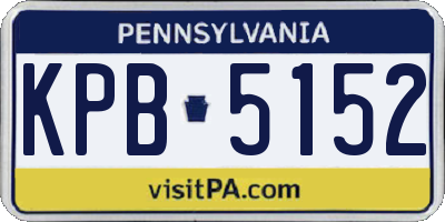 PA license plate KPB5152