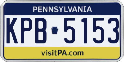 PA license plate KPB5153