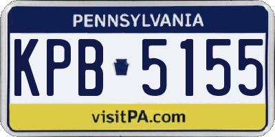 PA license plate KPB5155