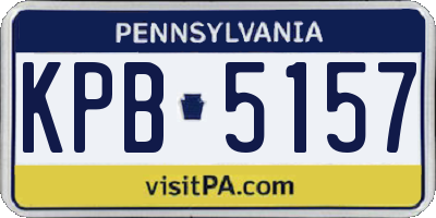 PA license plate KPB5157