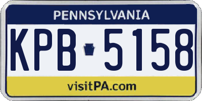 PA license plate KPB5158