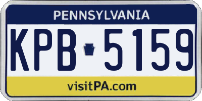 PA license plate KPB5159