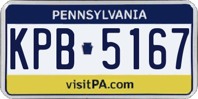 PA license plate KPB5167