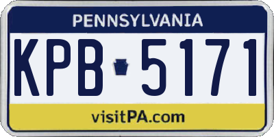 PA license plate KPB5171