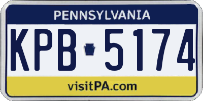 PA license plate KPB5174