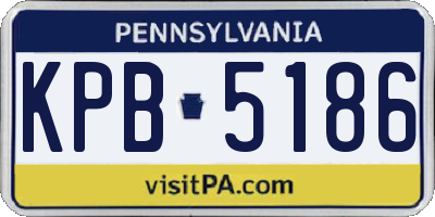 PA license plate KPB5186