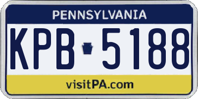 PA license plate KPB5188