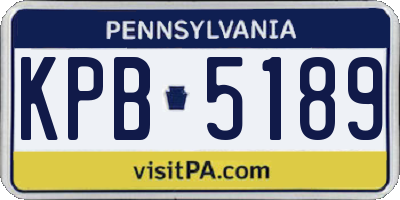 PA license plate KPB5189