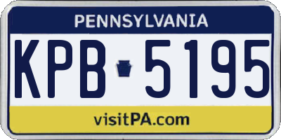PA license plate KPB5195