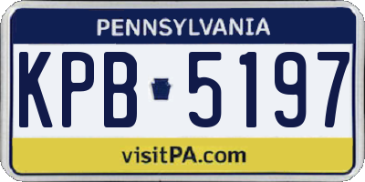 PA license plate KPB5197