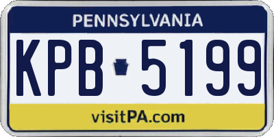 PA license plate KPB5199