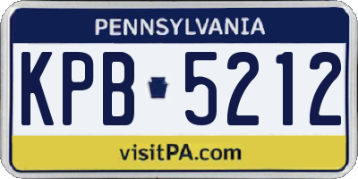 PA license plate KPB5212