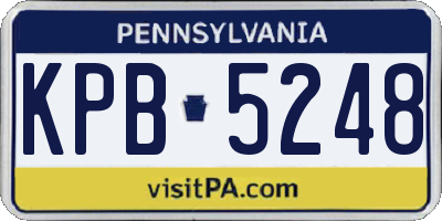 PA license plate KPB5248