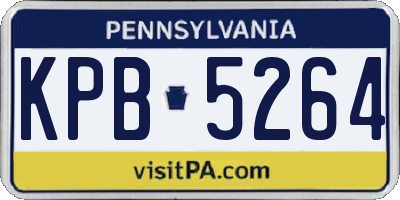 PA license plate KPB5264