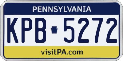 PA license plate KPB5272