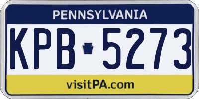 PA license plate KPB5273