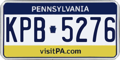 PA license plate KPB5276