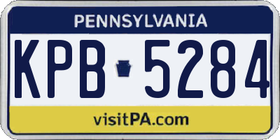 PA license plate KPB5284