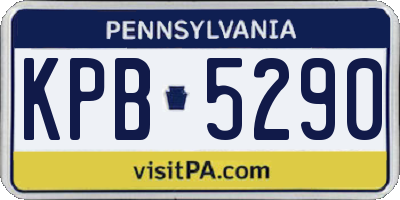 PA license plate KPB5290
