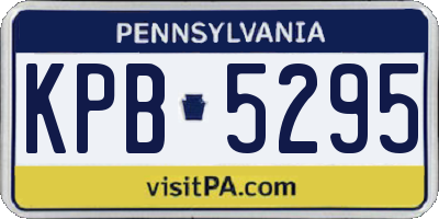 PA license plate KPB5295