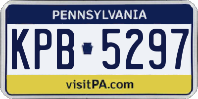 PA license plate KPB5297