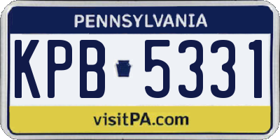 PA license plate KPB5331