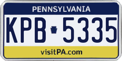 PA license plate KPB5335