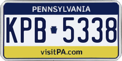 PA license plate KPB5338
